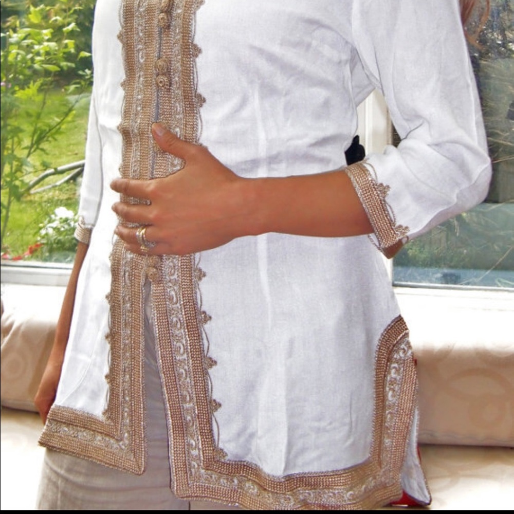 Moroccan handmade embroidered kaftan/Kurti/tunic